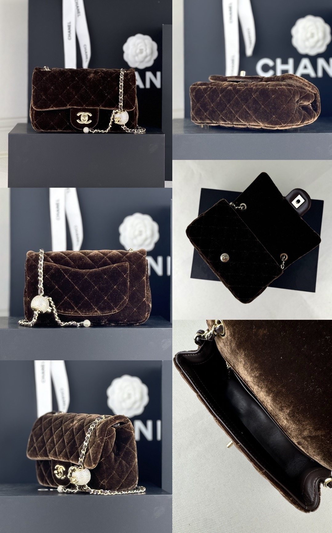 CHANEL MINI Flap Bag Rectangular Ball & Diamond Lock - image 10