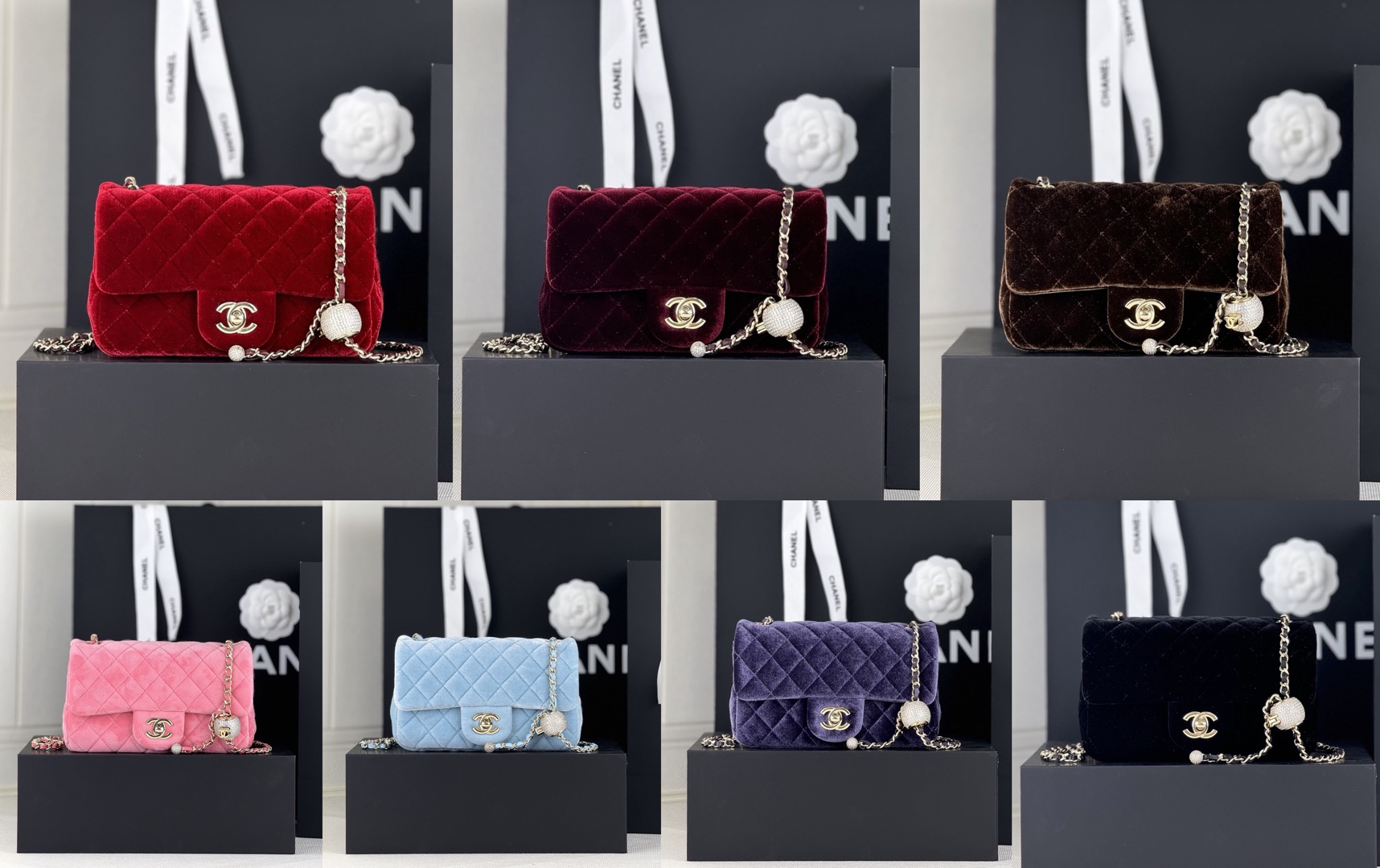 CHANEL MINI Flap Bag Rectangular Ball & Diamond Lock - image 8