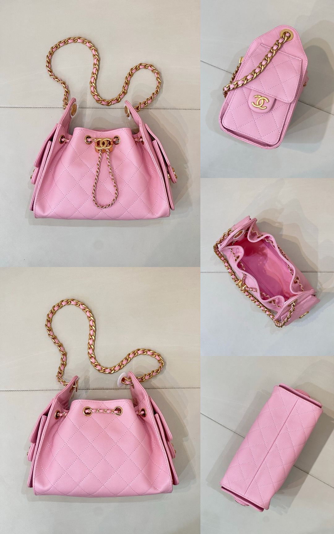 CHANEL 25bag Calfskin Sakura Pink MINI - image 9