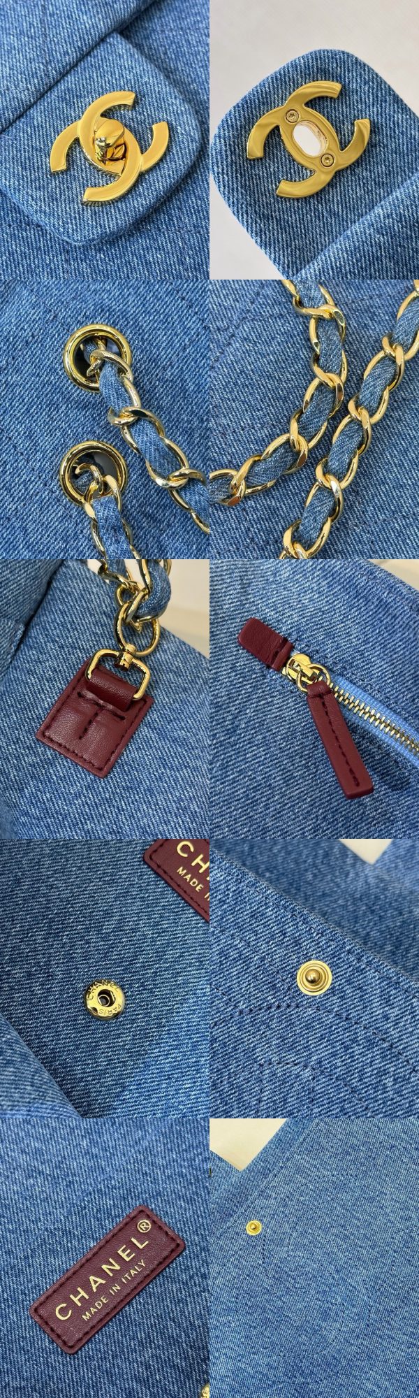 CHANEL Maxi Flap Bag Denim Blue - image 9