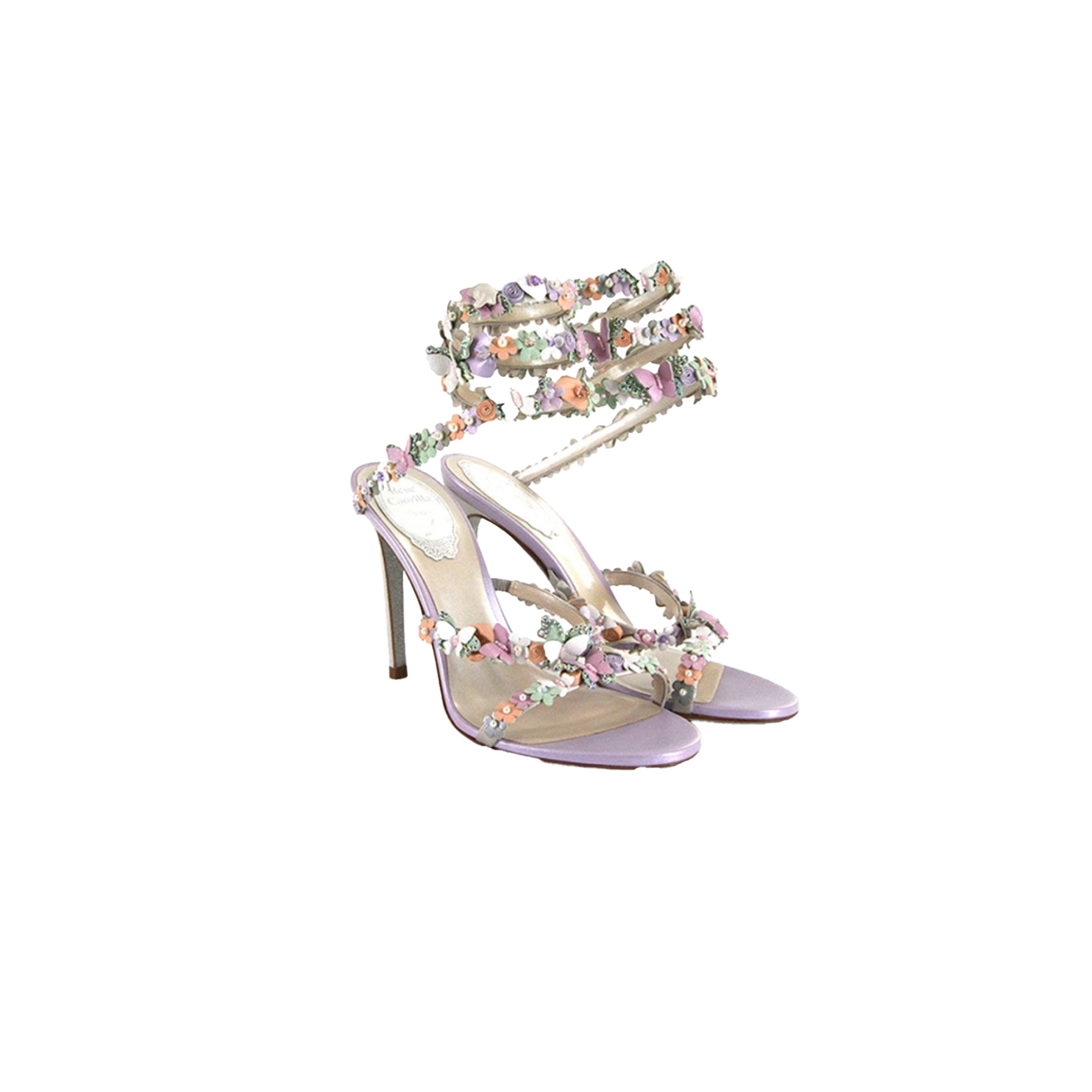 RENE  CAOVILLA flower purple heel - image 1