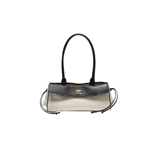 CHANEL Small Shopping Bag Grained Calfskin Boucle