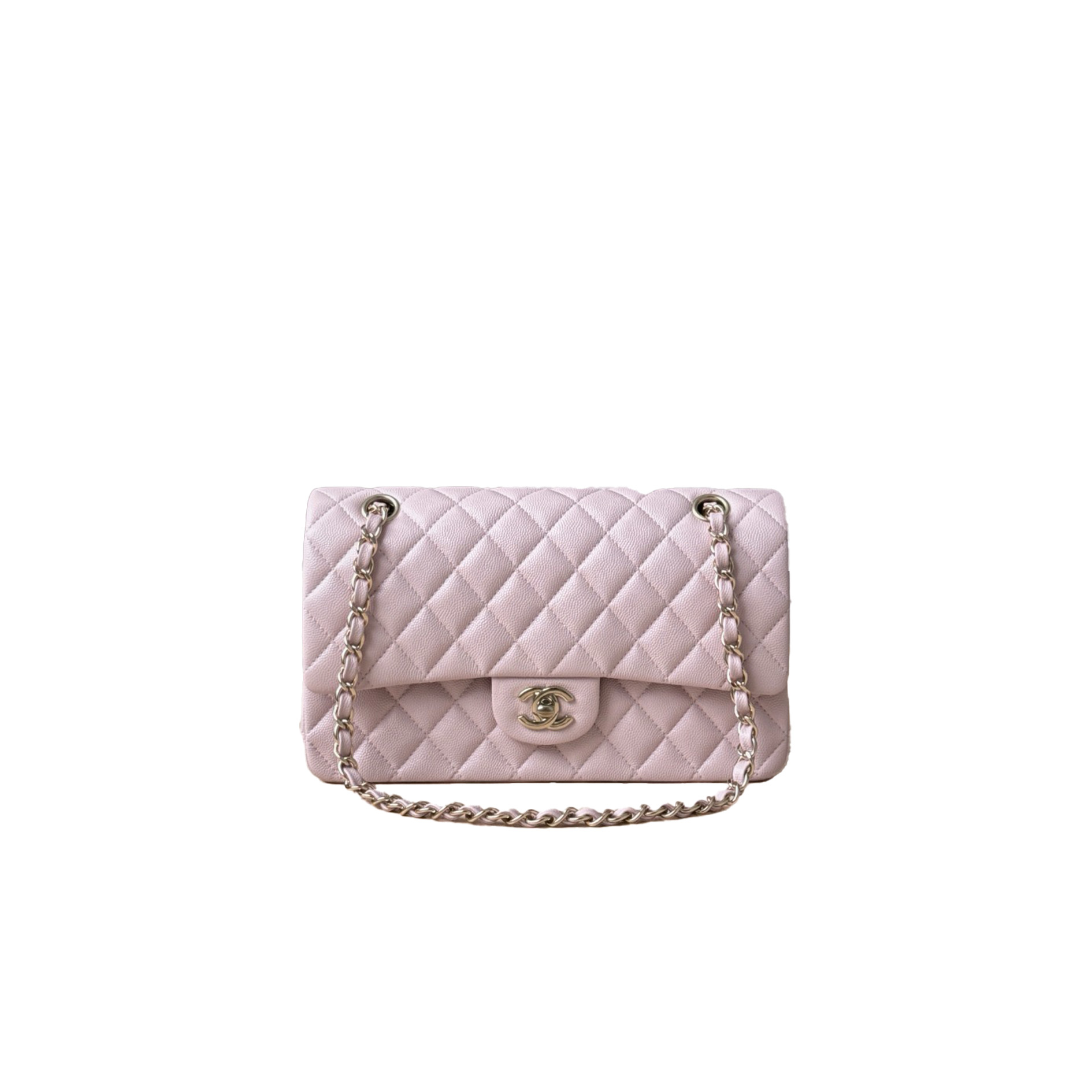 CHANEL Classique Flap Medium Light Pink Caviar Leather