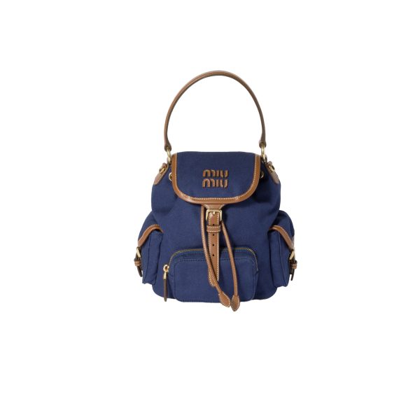 MIUMIU Canvas and leather backpack