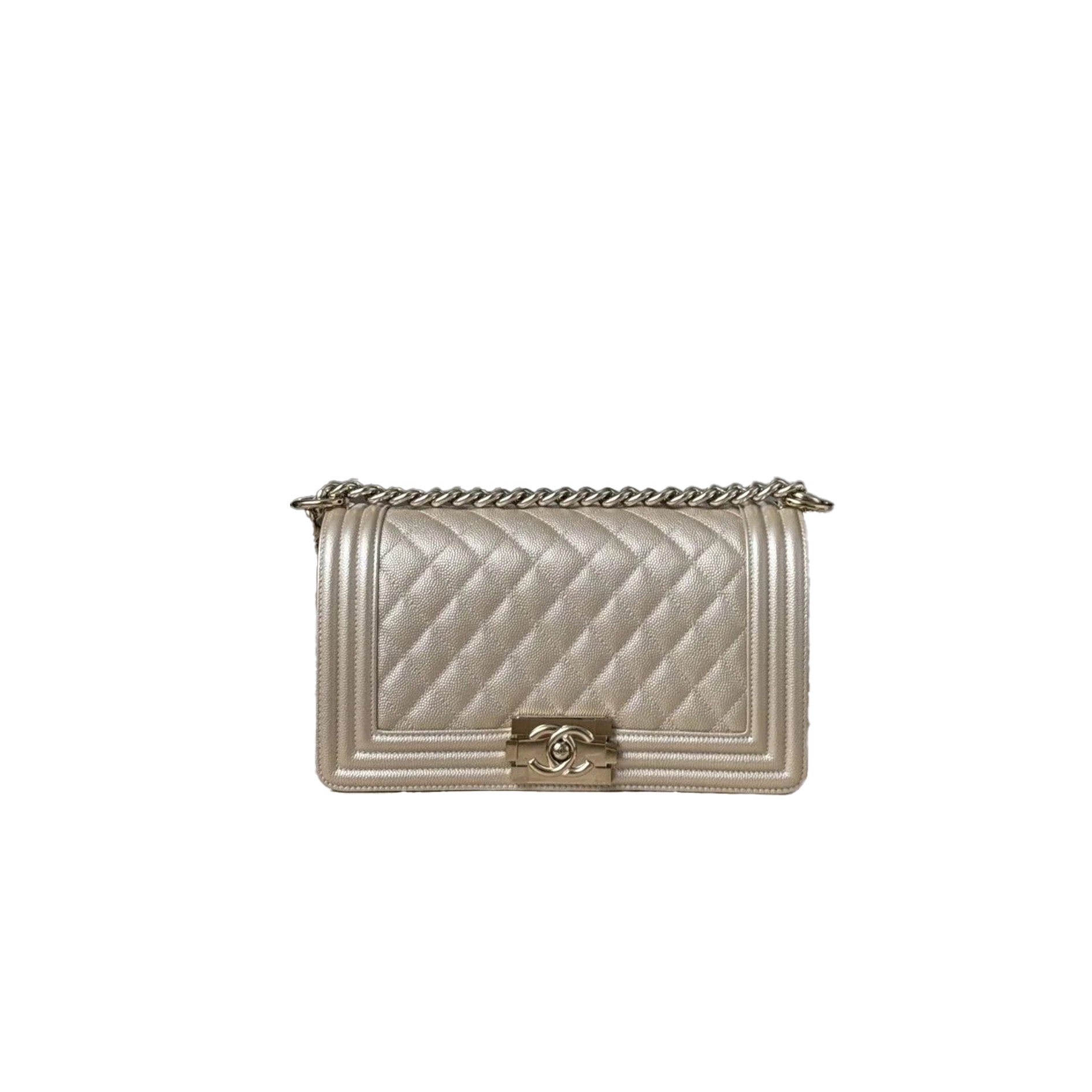 CHANEL Le Boy 25 Champagne Gold Bag