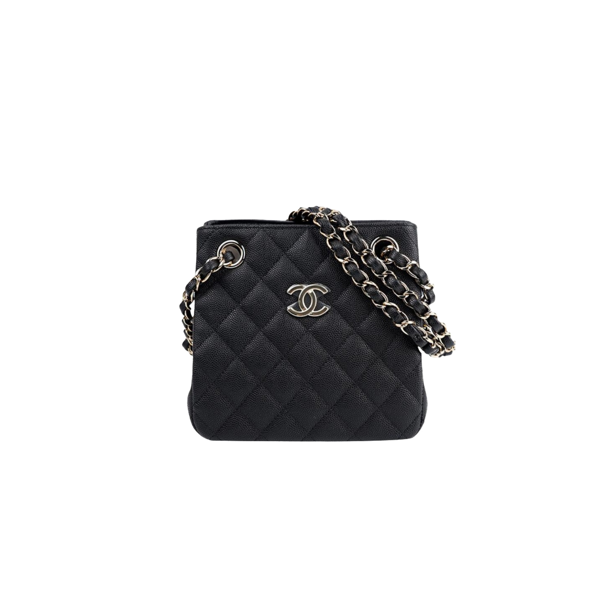 CHANEL 25C Hobo Bag Grained Embossed Calfskin Leather
