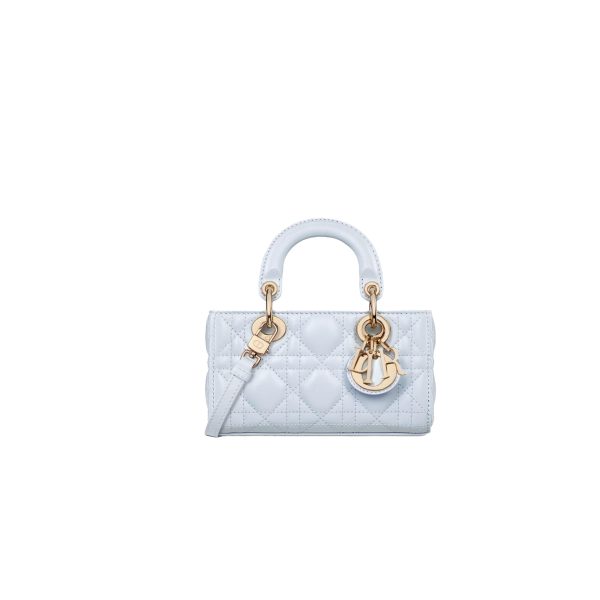 Lady D-Joy Bag Cannage Lambskin Glacier Blue
