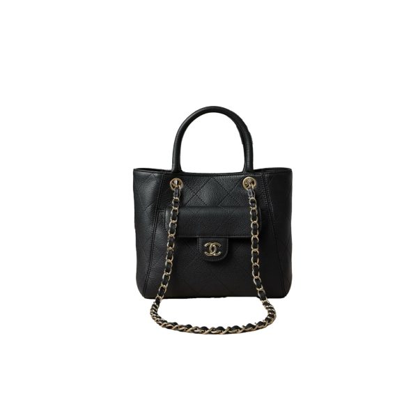 CHANEL Small Shopping Bag Grained Calfskin