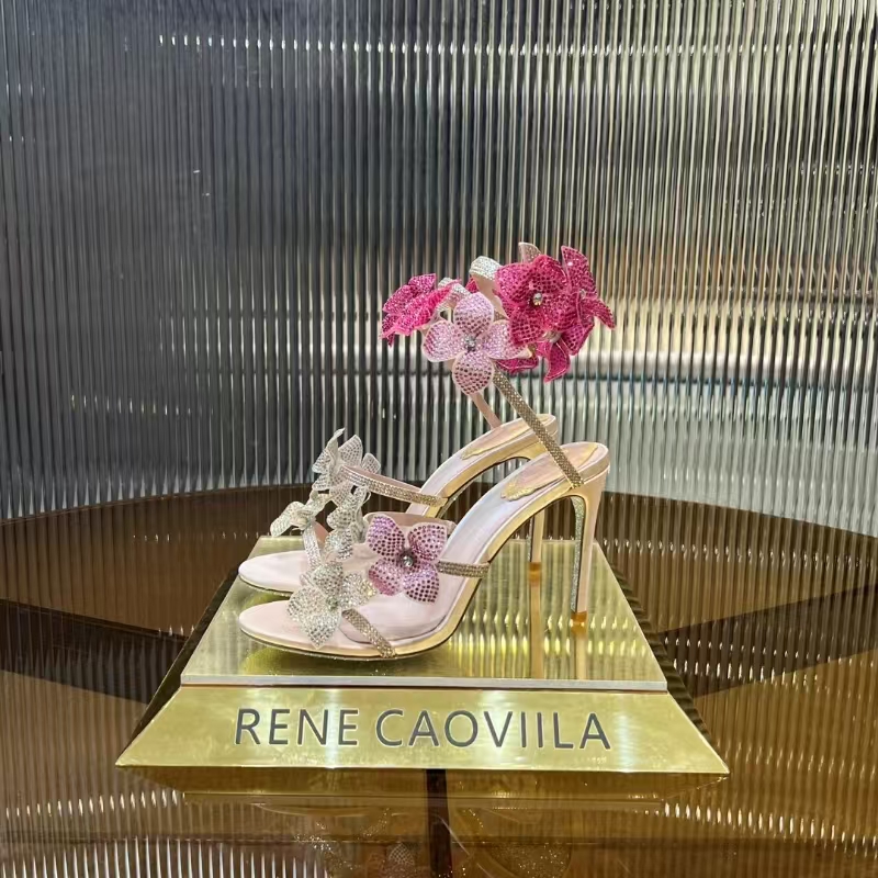 RC 105 crystal-embellished satin sandals - image 3