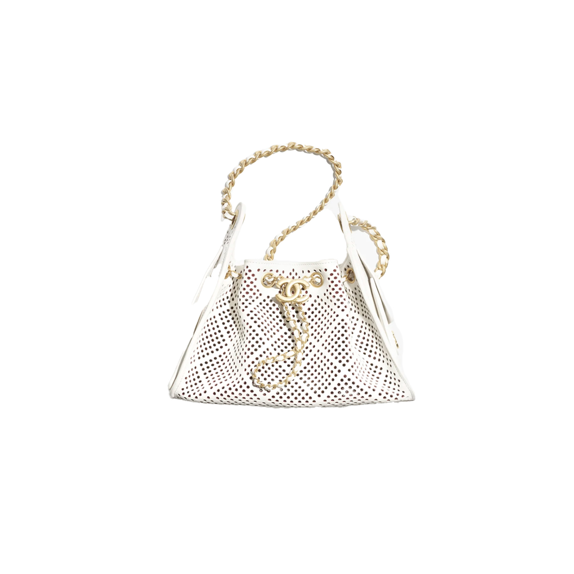 CHANEL 25 MINI Perforated Calfskin Handbag