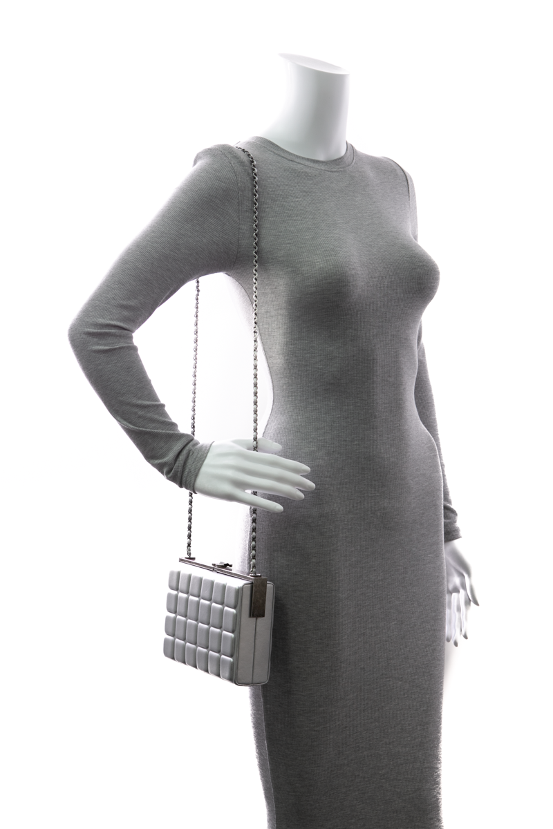 Chanel Chocolate Bar Frame Clutch on Chain - image 2