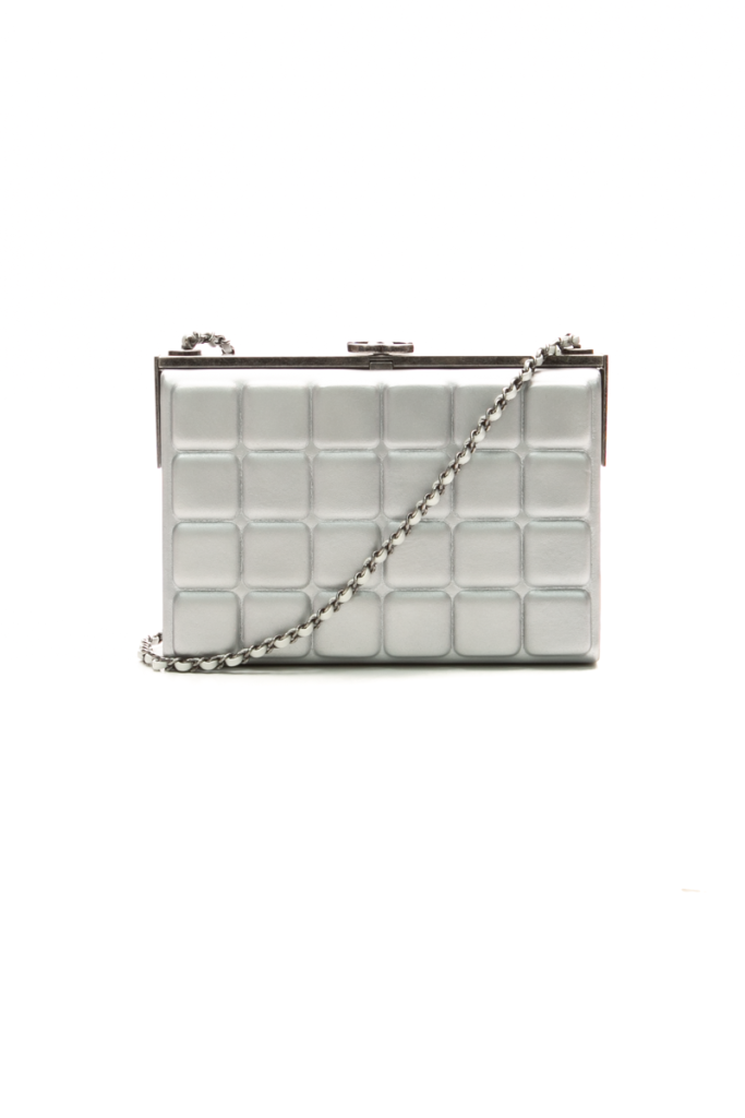 Chanel Chocolate Bar Frame Clutch on Chain
