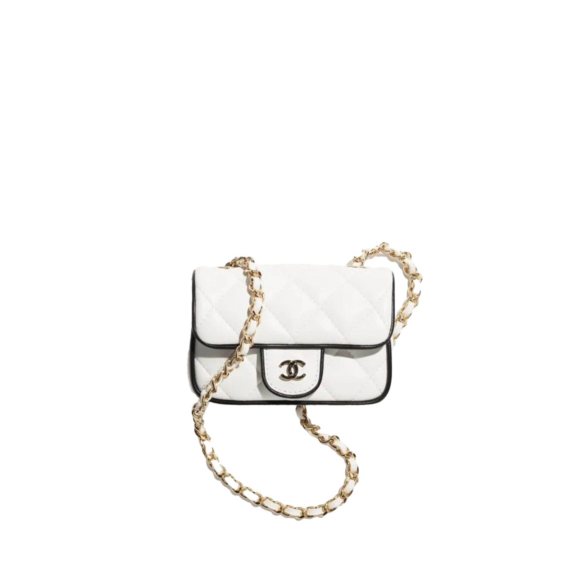 CHANEL Flap bag Lambskin black & white