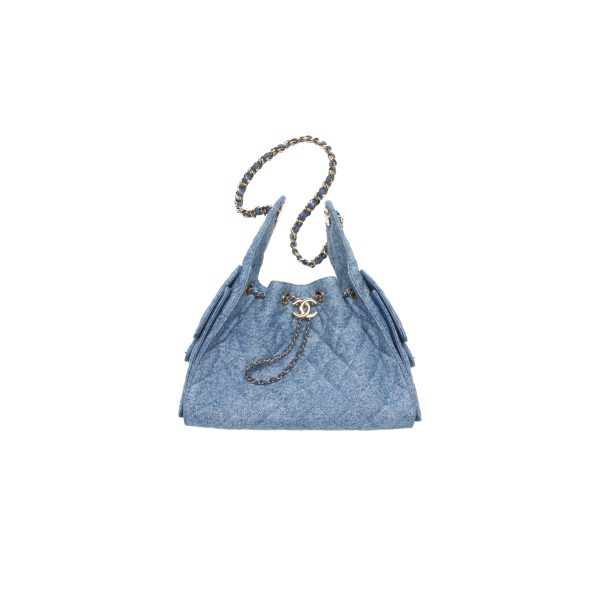 CHANEL 25 SMALL HANDBAG Washed Denim
