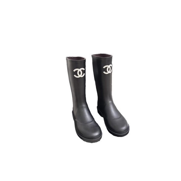 CHANEL Rain Wellington Rubber Boots