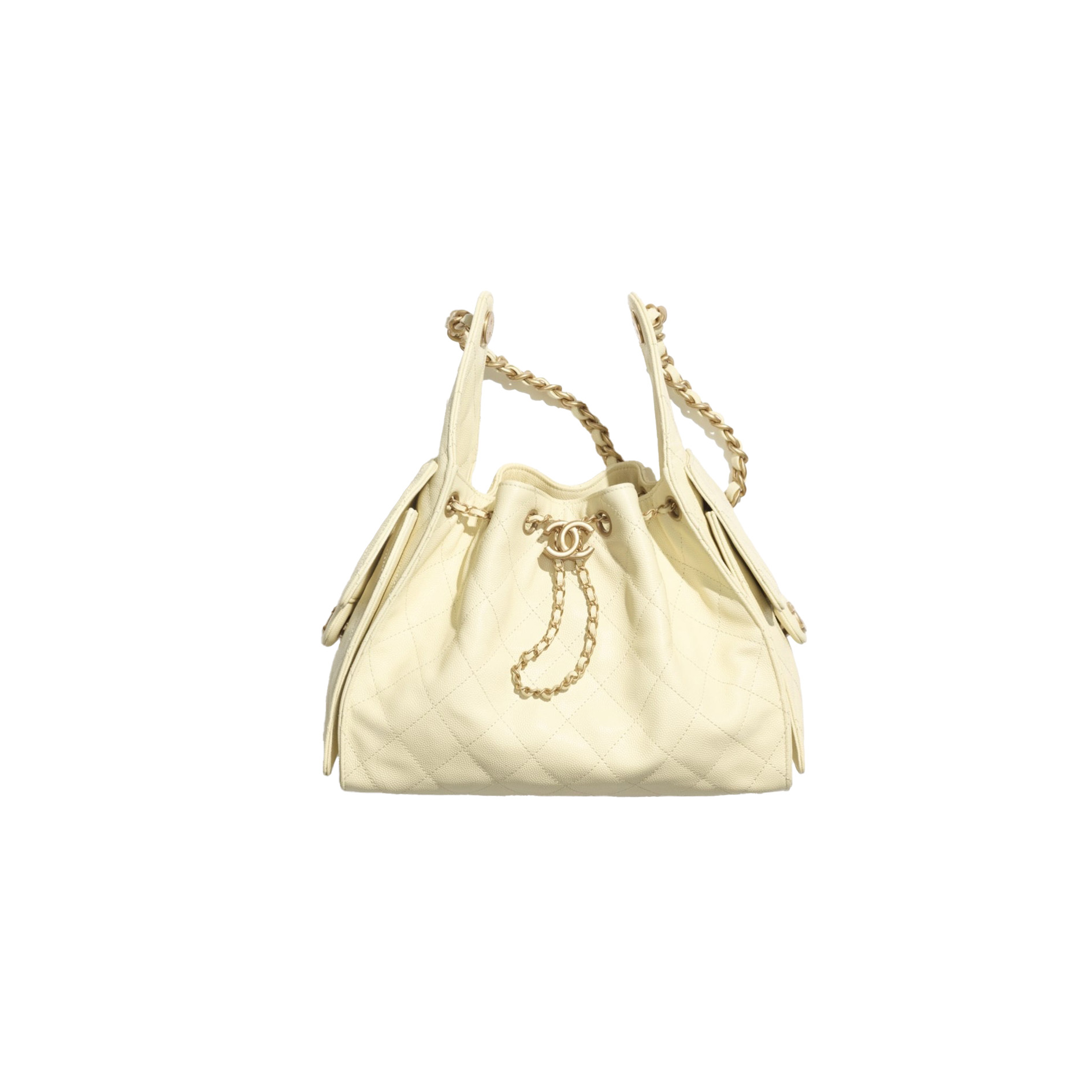CHANEL 25C Hobo Bag Caviar leather In Chick Yellow