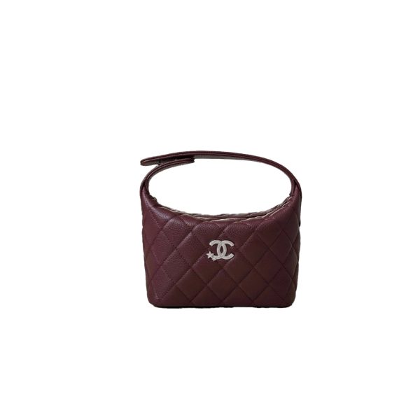 CHANEL Quilted Caviar Leather with Chain Strass Star