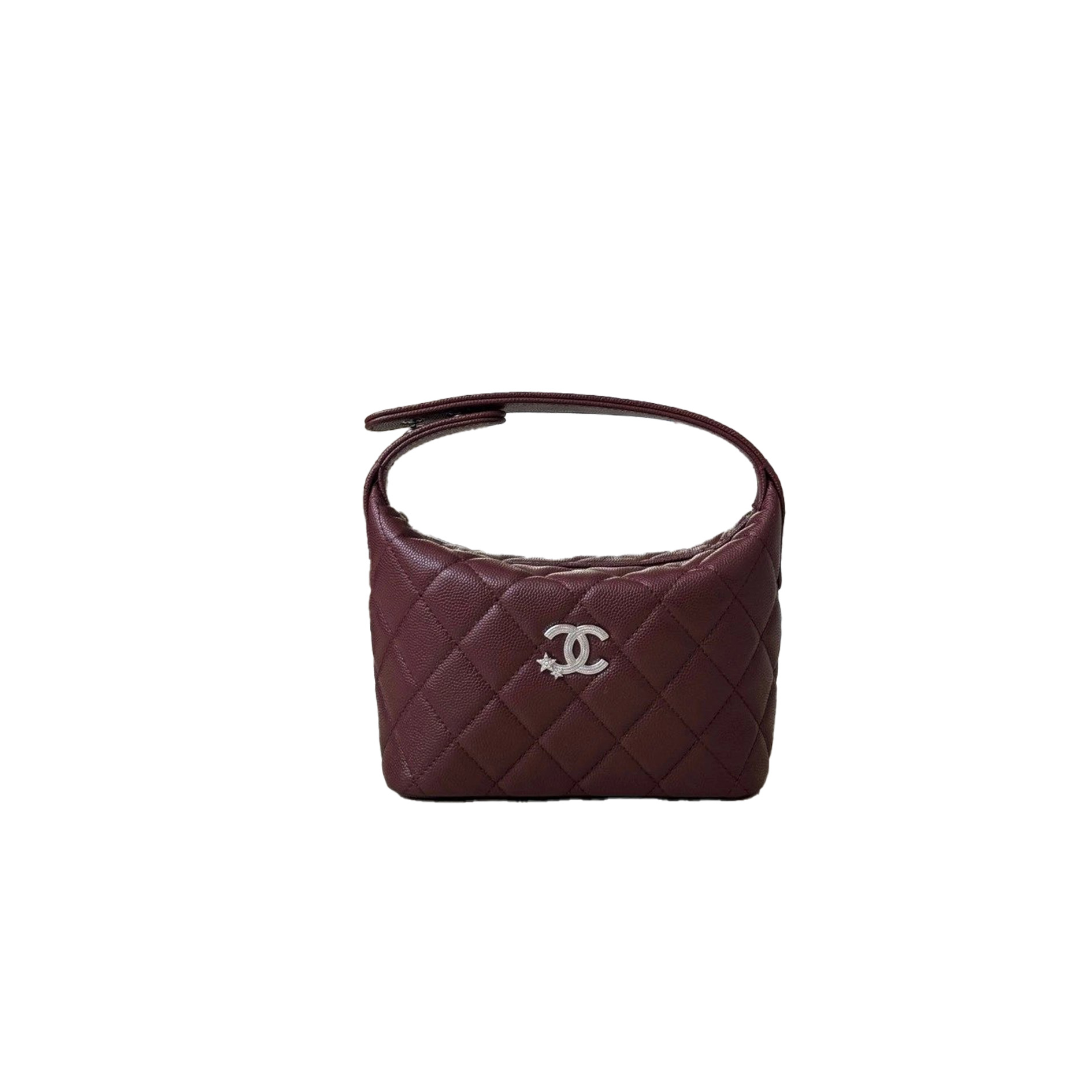 CHANEL Quilted Caviar Leather with Chain Strass Star