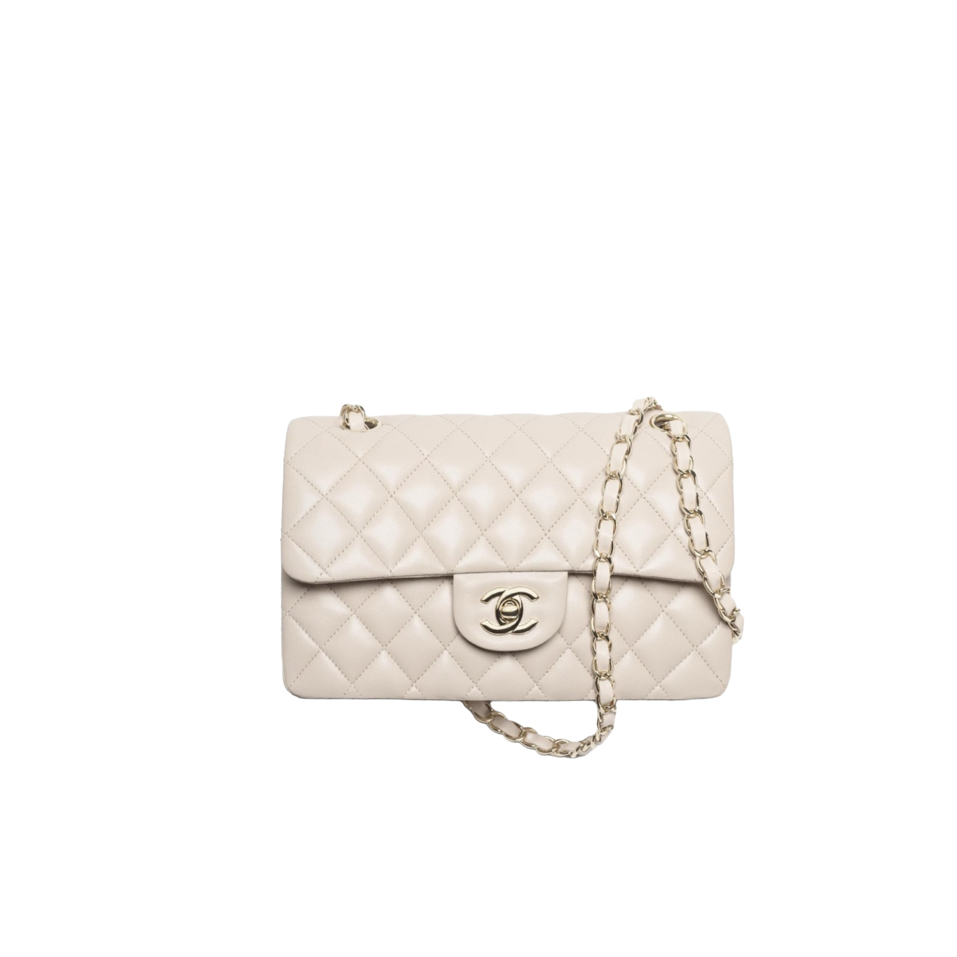CHANEL Small Classic Flag Bag Lambskin Leather