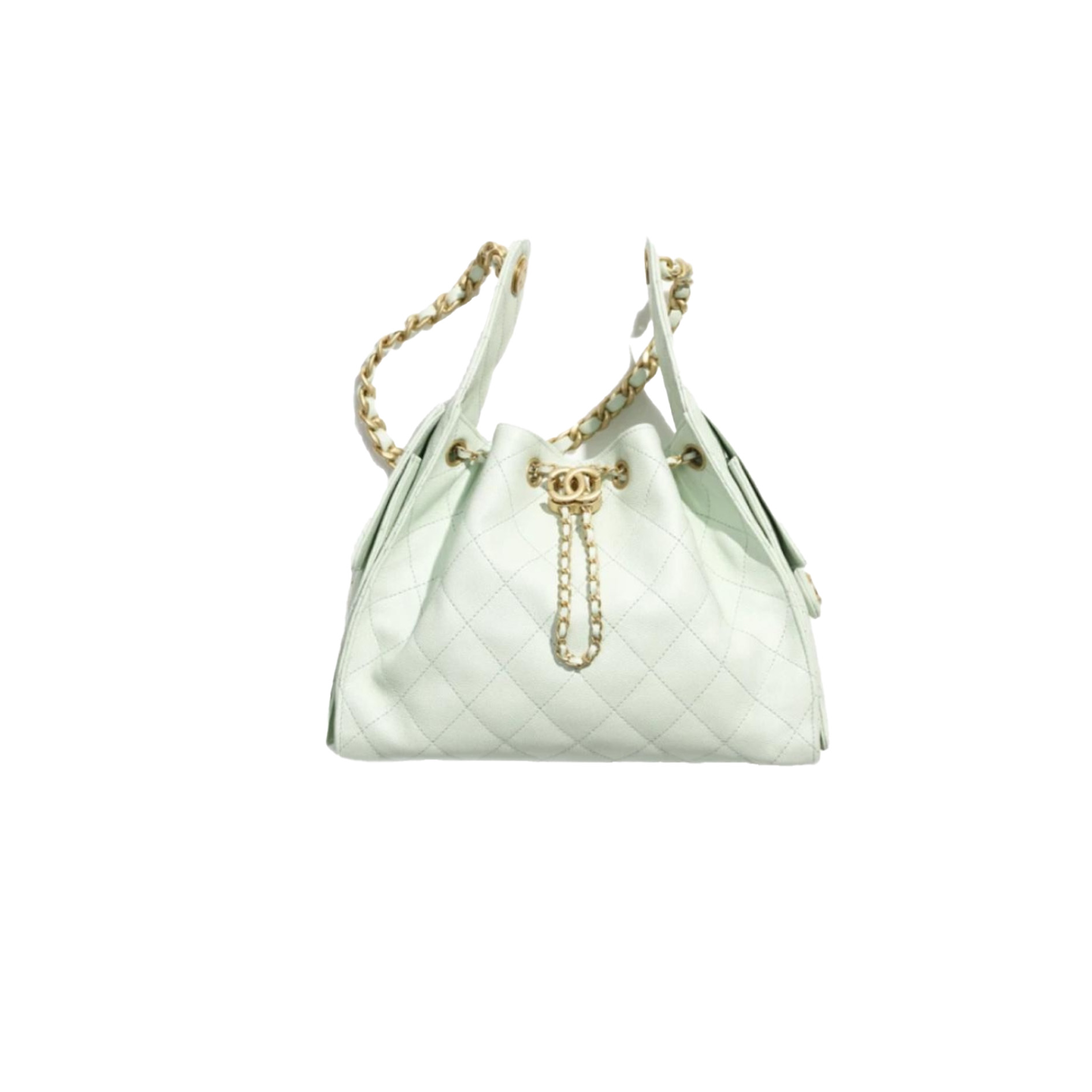 CHANEL 25A Hobo Bag Caviar leather In Mint Green