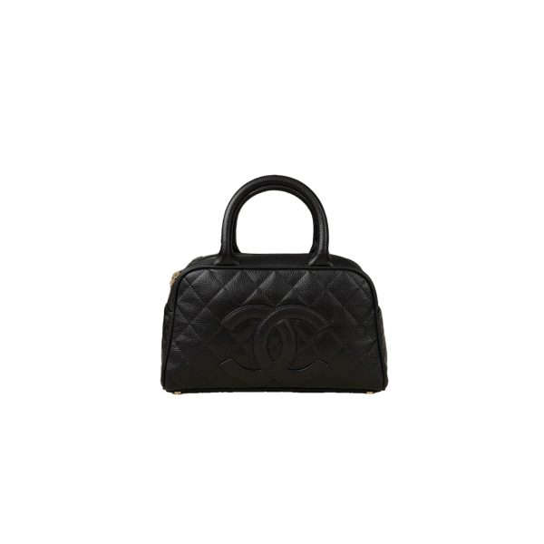 CHANEL Vintage Matelassé Mini Boston Handbag
