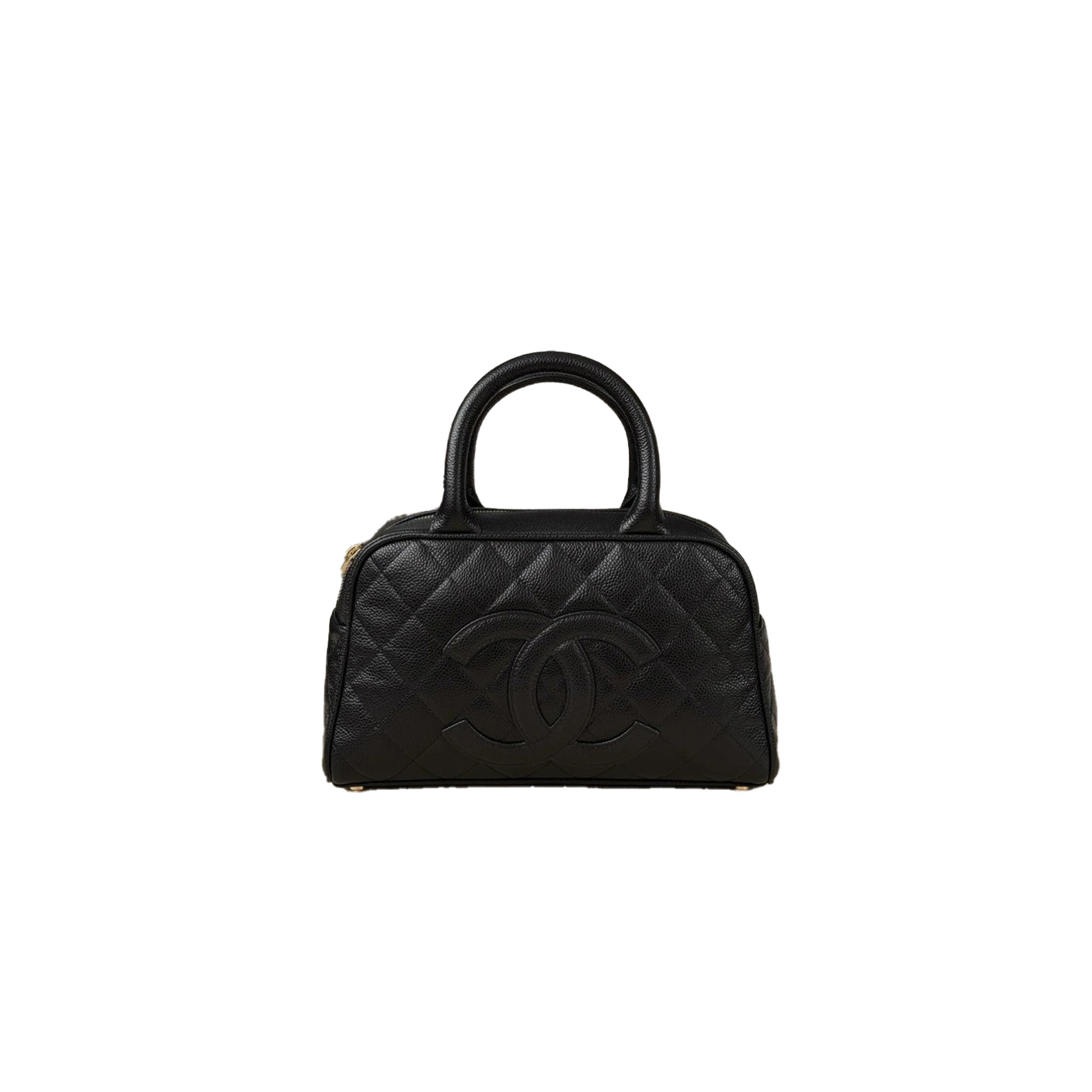 CHANEL Vintage Matelassé Mini Boston Handbag