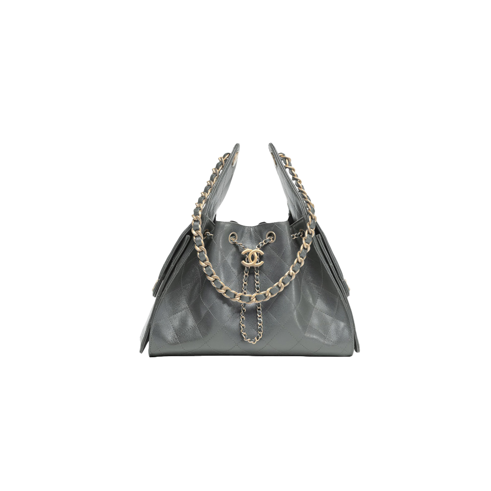 CHANEL 25Bag Caviar leather In Dark Grey