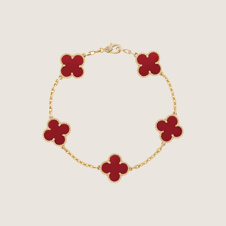 VCA Vintage Alhambra pendant- Red Carnelian - image 1