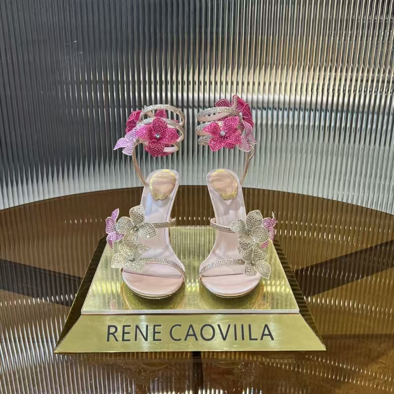 RC 105 crystal-embellished satin sandals - image 2