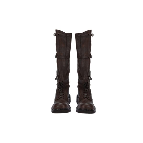 MIUMIU ace-up leather boots
