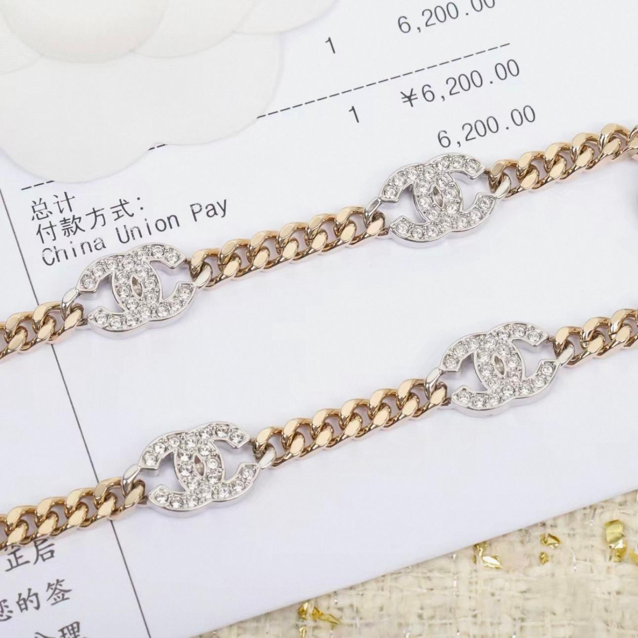 CHANEL Coco Mark Rhinestone Bijou Choker Rhinestone Necklace - image 4
