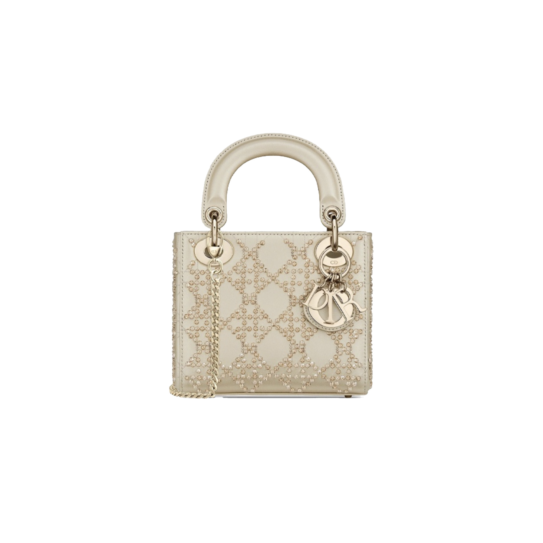 DIOR Champagne Gold Floral Design Fully Paved with Diamonds - image 1