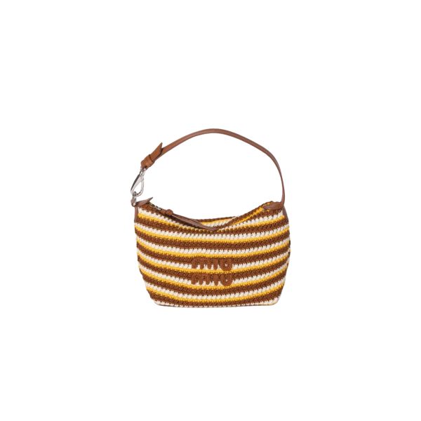 MIUMIU Crochet pouch Cognac/Yellow