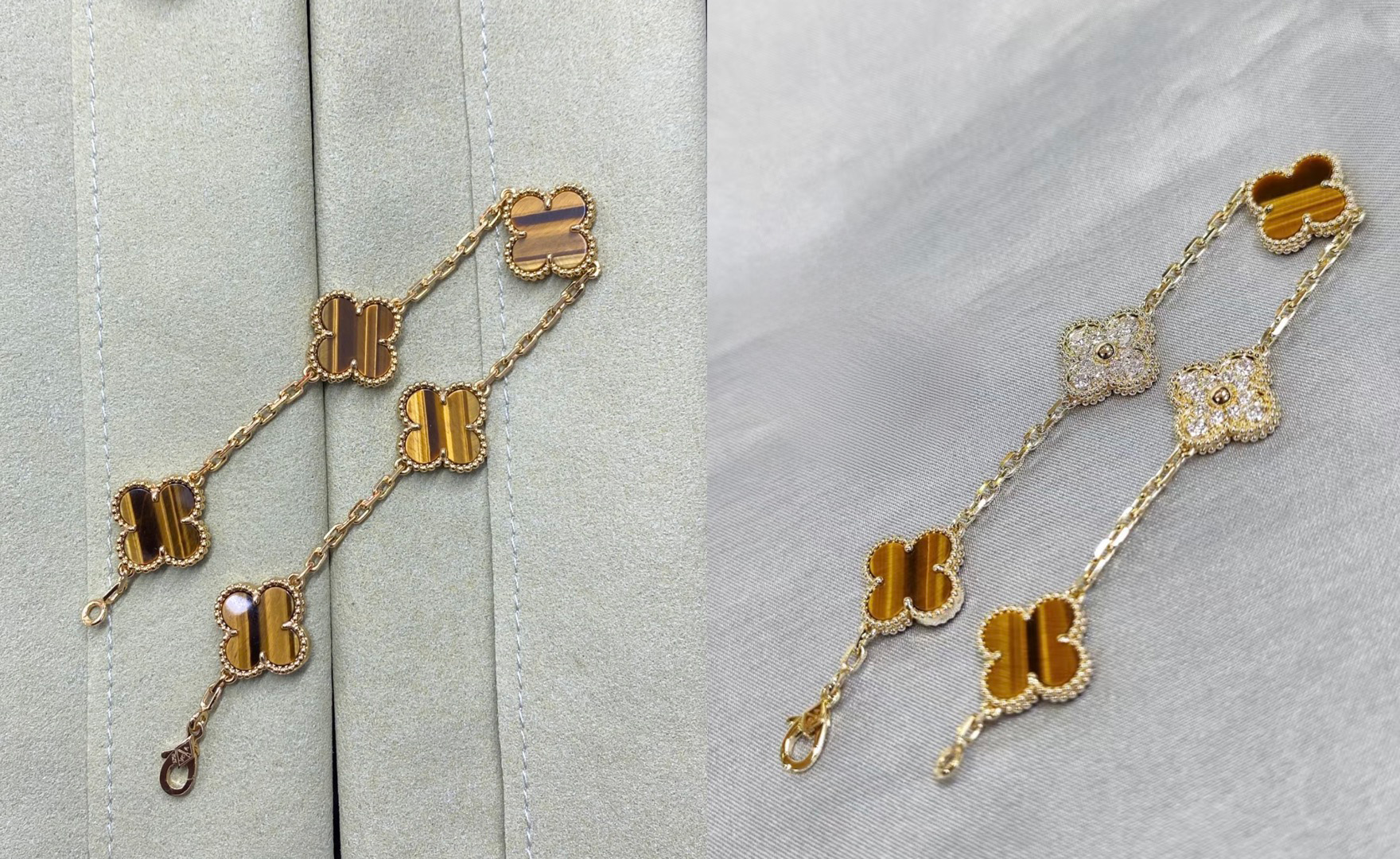 VCA Vintage Alhambra pendant- Tiger Eye - image 5