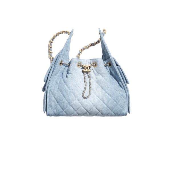 CHANEL 25C 25Bag Wash Denim Light Blue