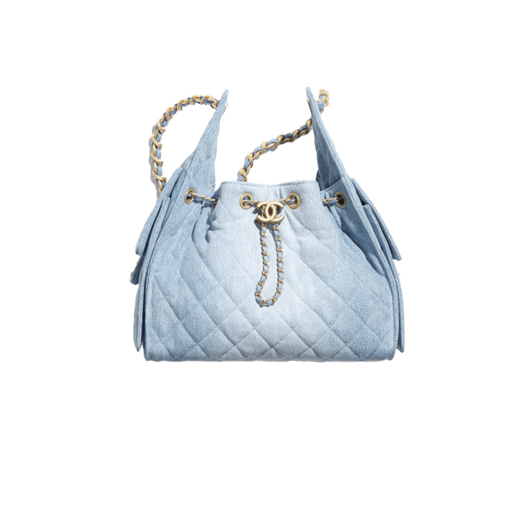 CHANEL 25C 25Bag Wash Denim Light Blue