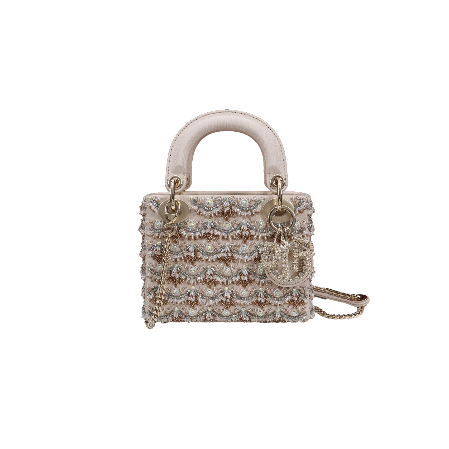 Mini Lady Dior Pavé diamond embroidery - image 1