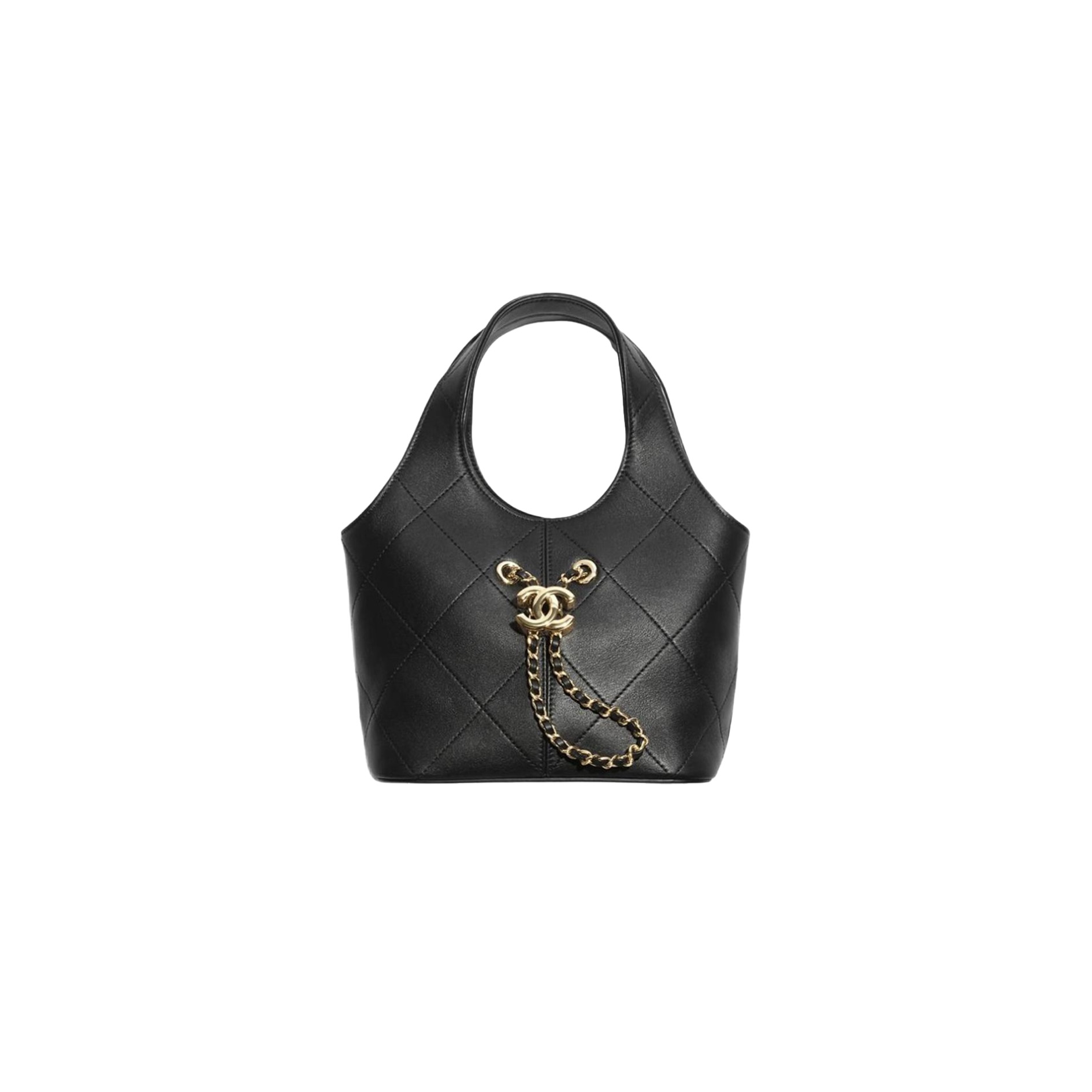 CHANEL Small Shopping Bag Calfskin Black
