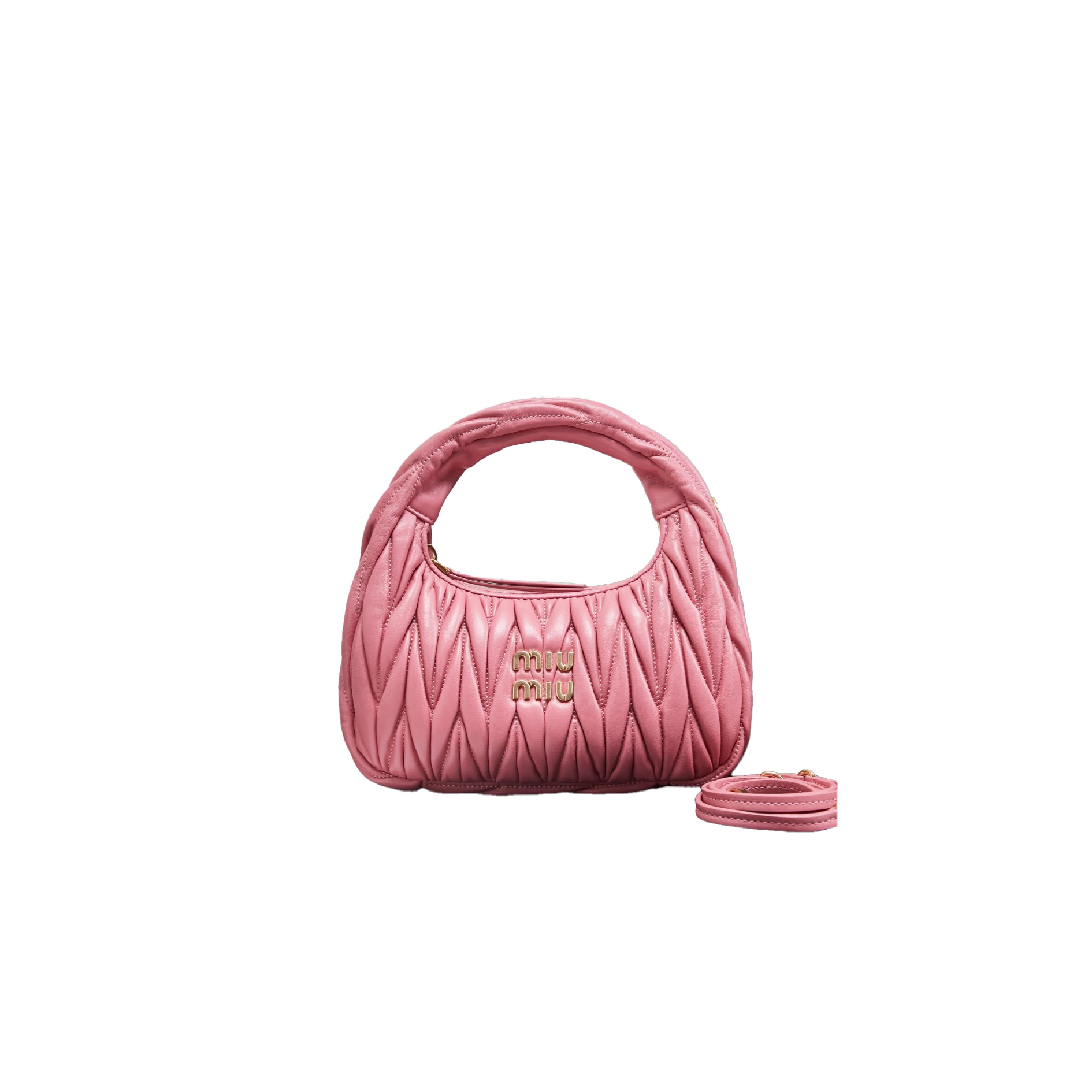 MiuMiu Wander matelassé nappa leather hobo bag - image 1