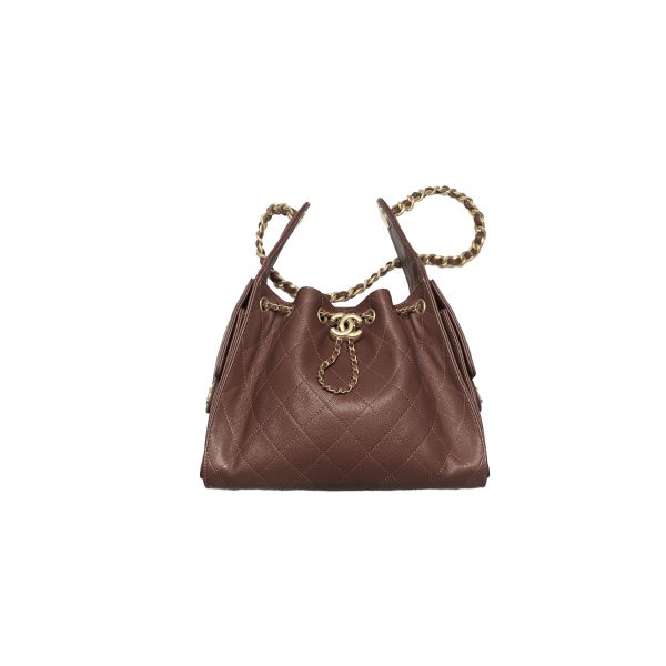 CHANEL 25Bag Caviar leather In Dark Brown