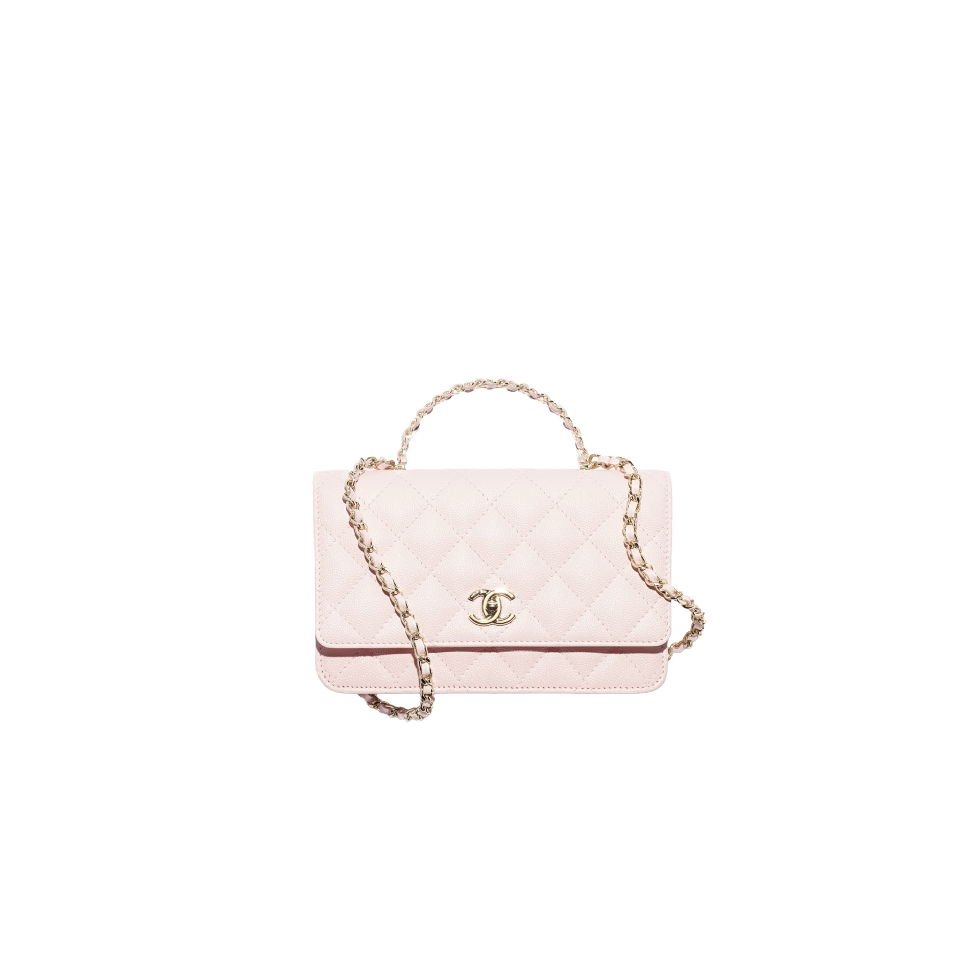 CHANEL Wallet on Chain Grained Calfskin Imitation Pearl