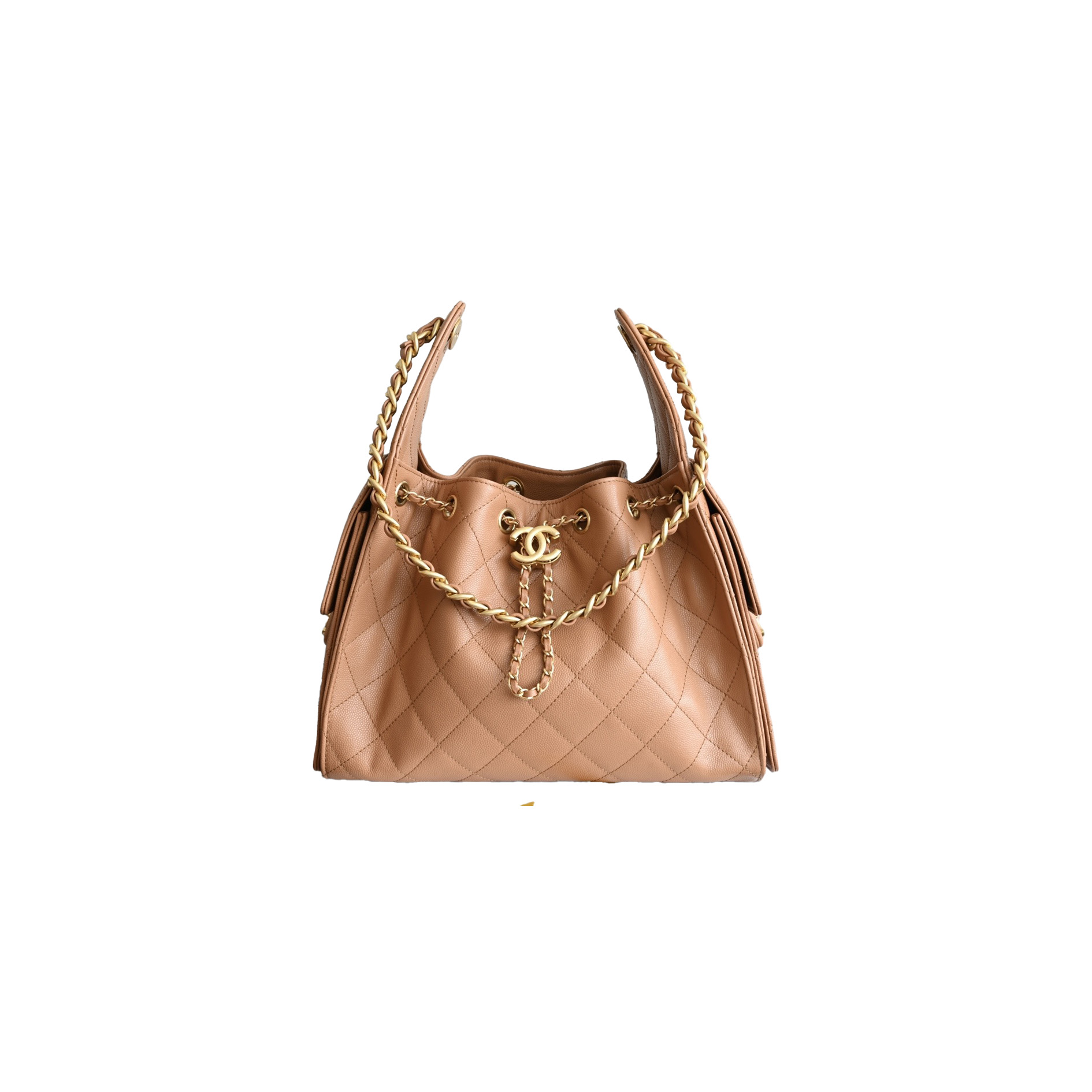CHANEL 25Bag Caviar leather In Caramel