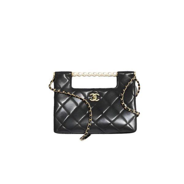 CHANEL 25P Pearl handle chain flap bag