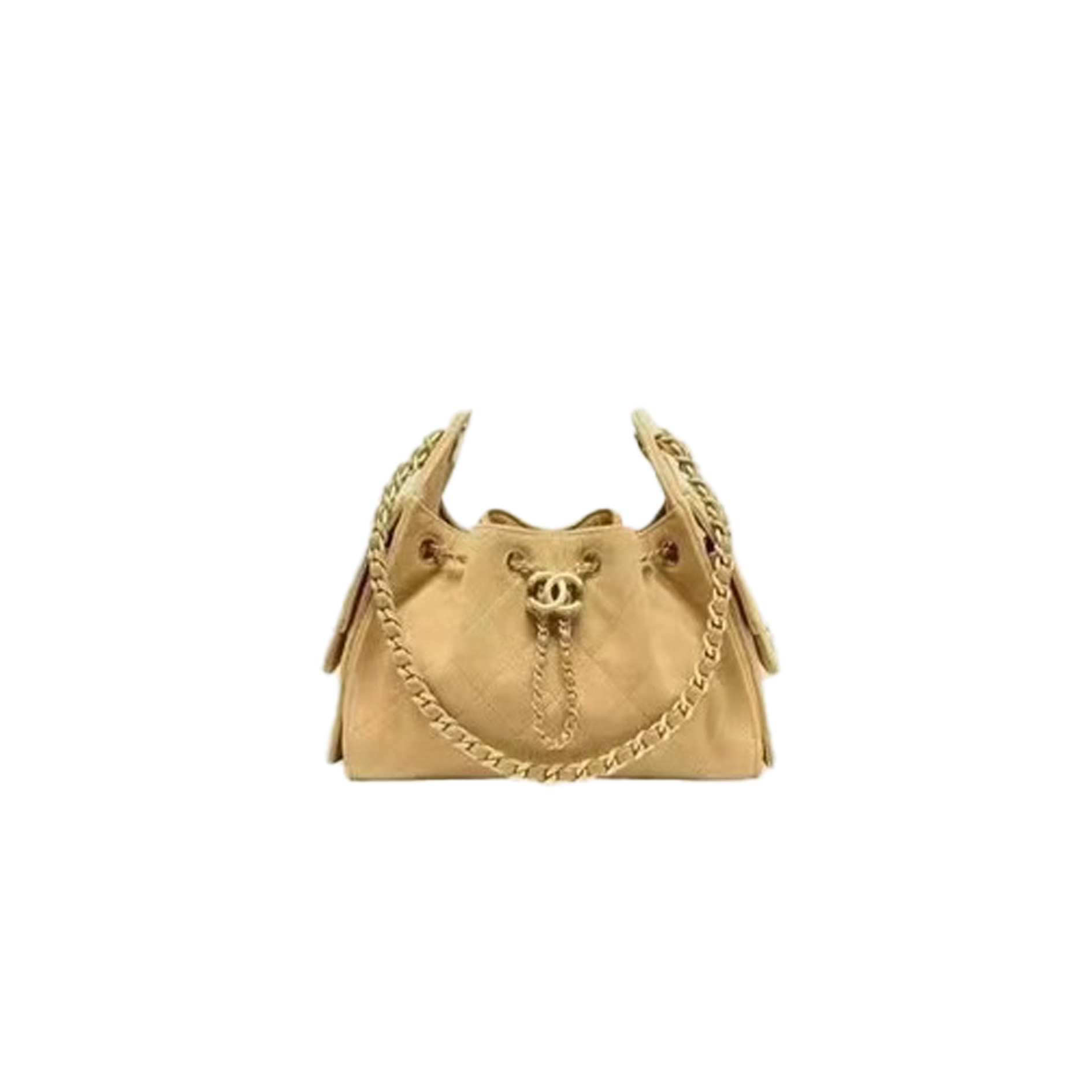 CHANEL 25 Hobo Bag Suede-Ginger Yellow