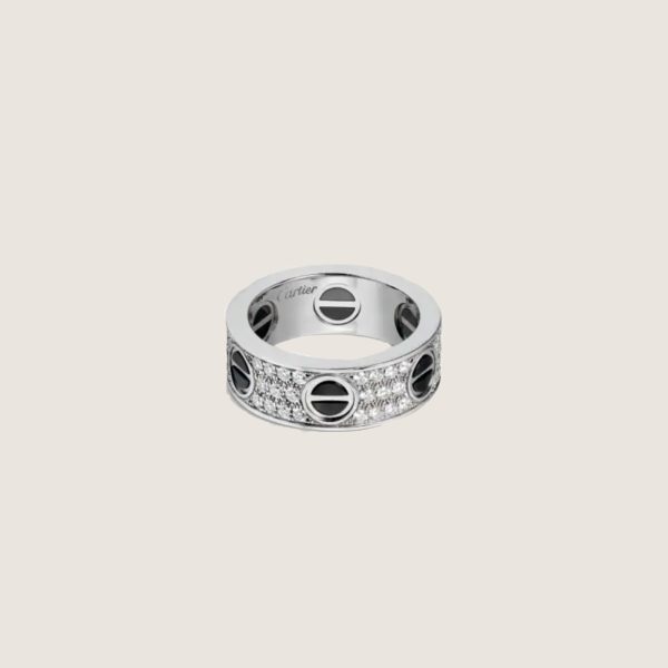 Cartier Love diamond-paved ceramic White gold