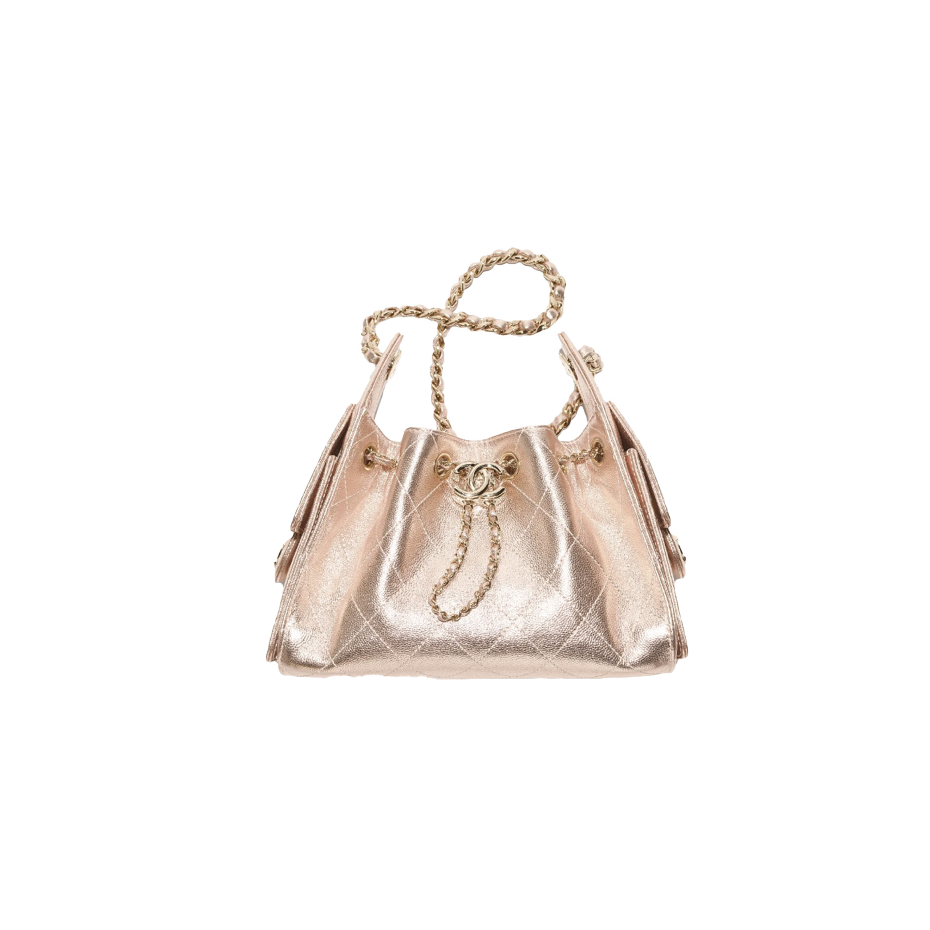 CHANEL 26C 25Bag Caviar leather In Metallic Rose Pink