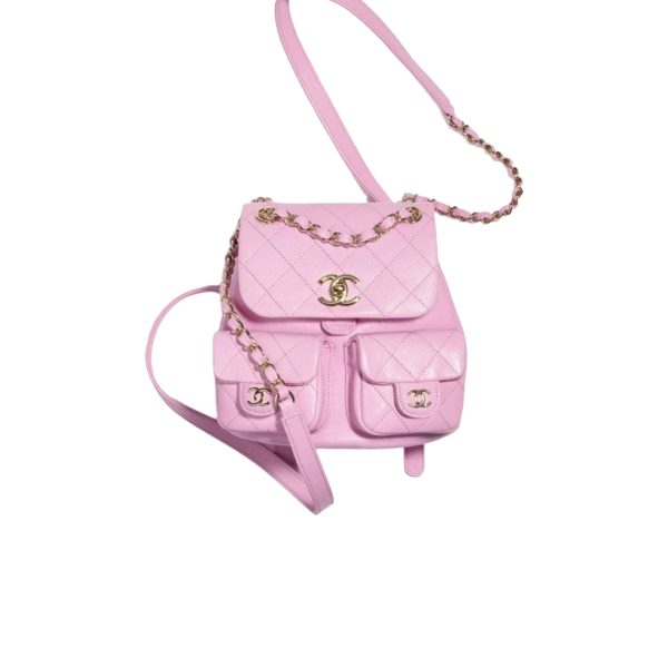 CHANEL Duma Drawstring Backpack Two Pokect Caviar