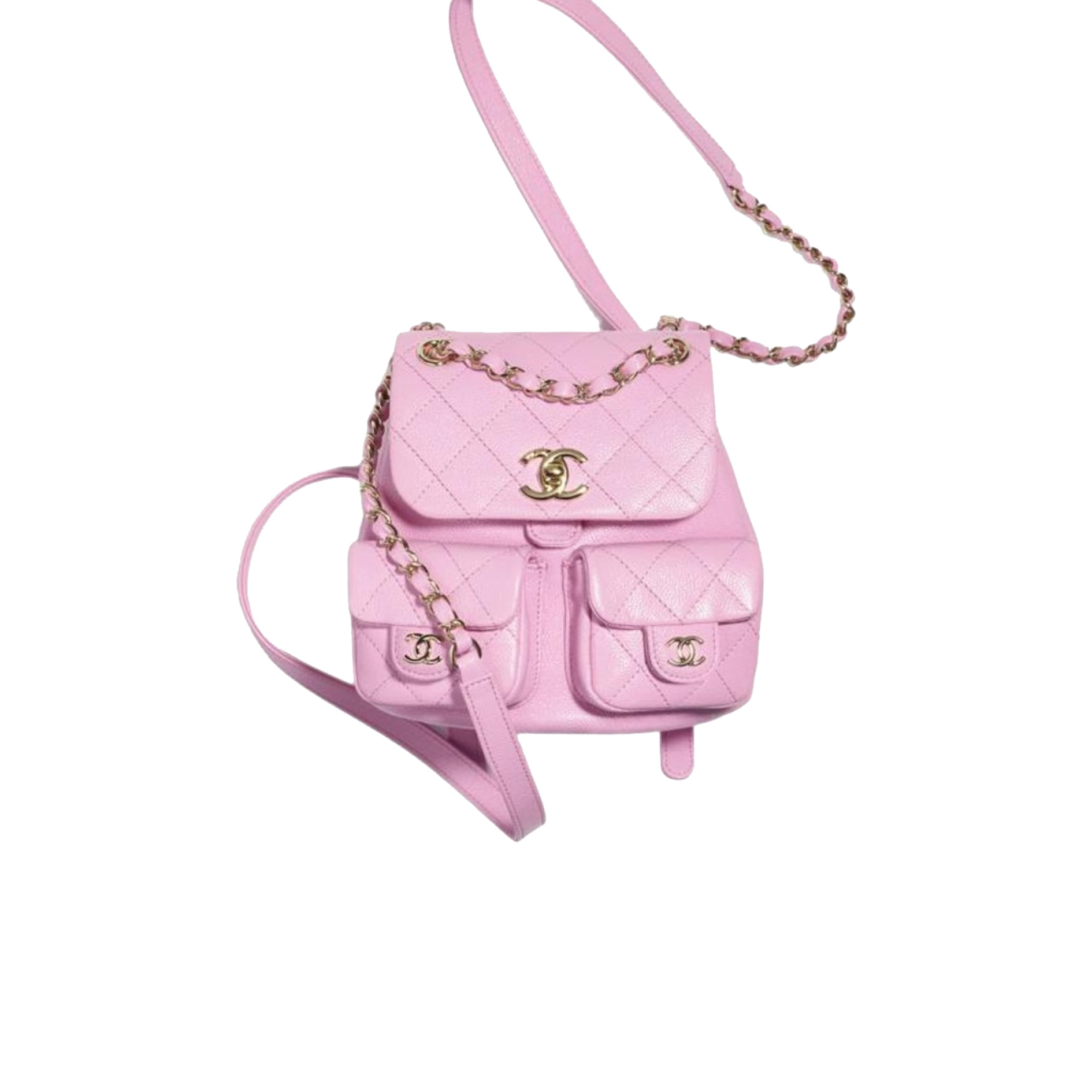 CHANEL Duma Drawstring Backpack Two Pokect Caviar
