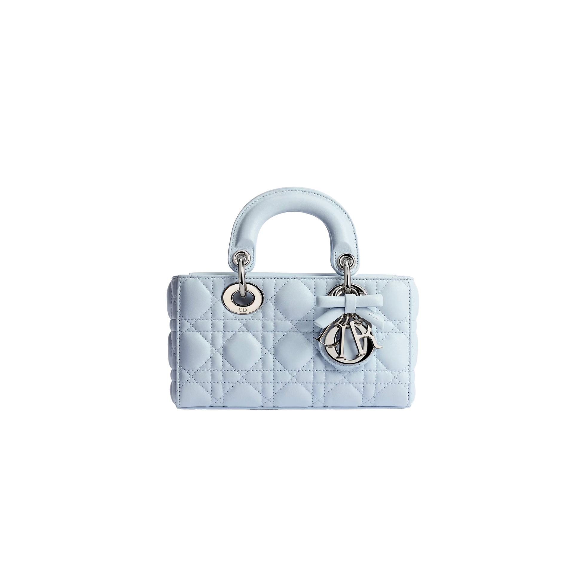 Mini Lady D-Joy Bag Ice Blue Cannage Lambskin