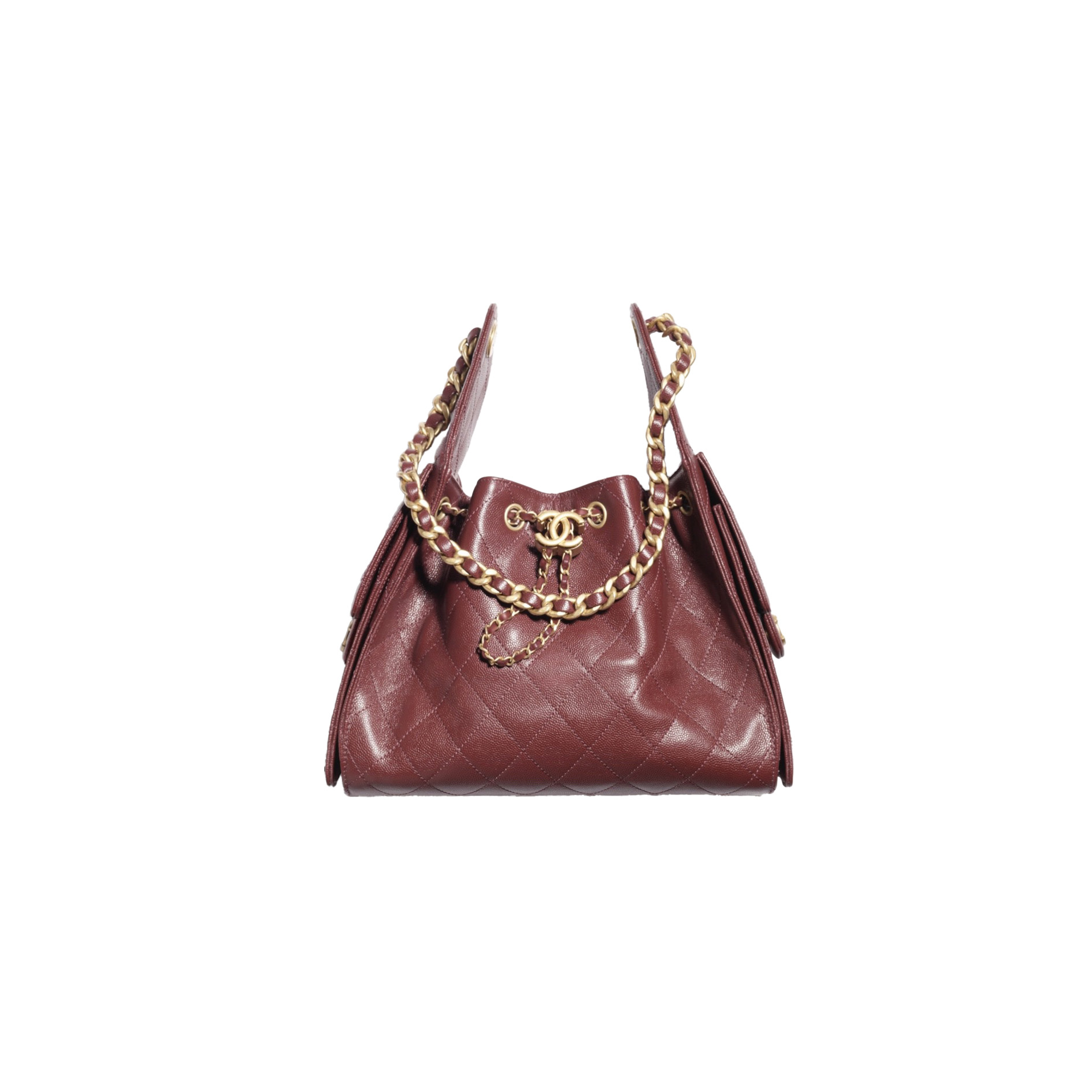 CHANEL 25C Hobo Bag Caviar leather In Burgundy
